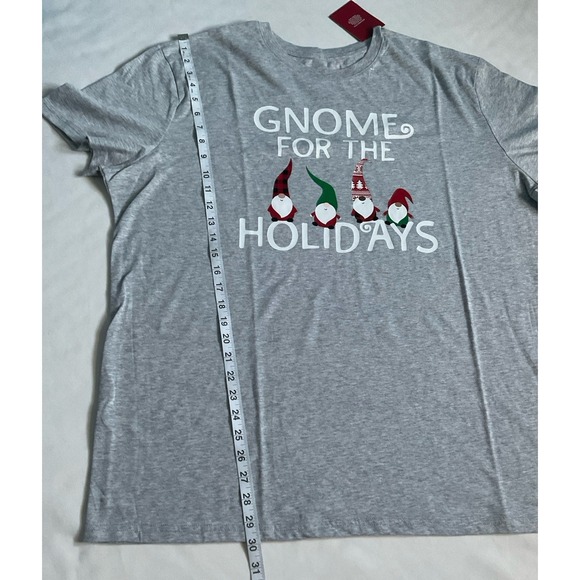 Wondershop Gnome For The Holidays Christmas T-Shirt  Gray Size XXL - Picture 3 of 5